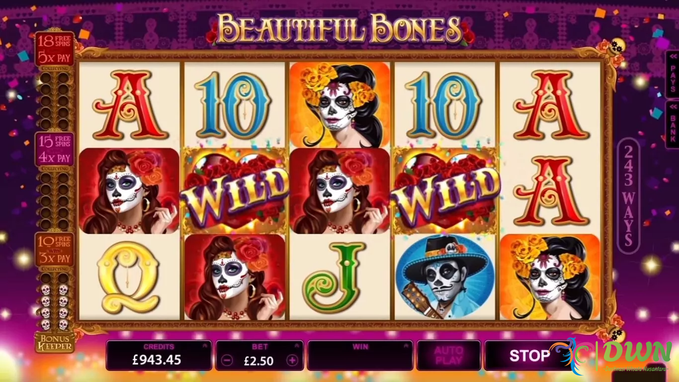 Beautiful Bones oleh Microgaming: Slot Amerika Selatan dengan Fitur Bonus Unik dan Pengganda Besar