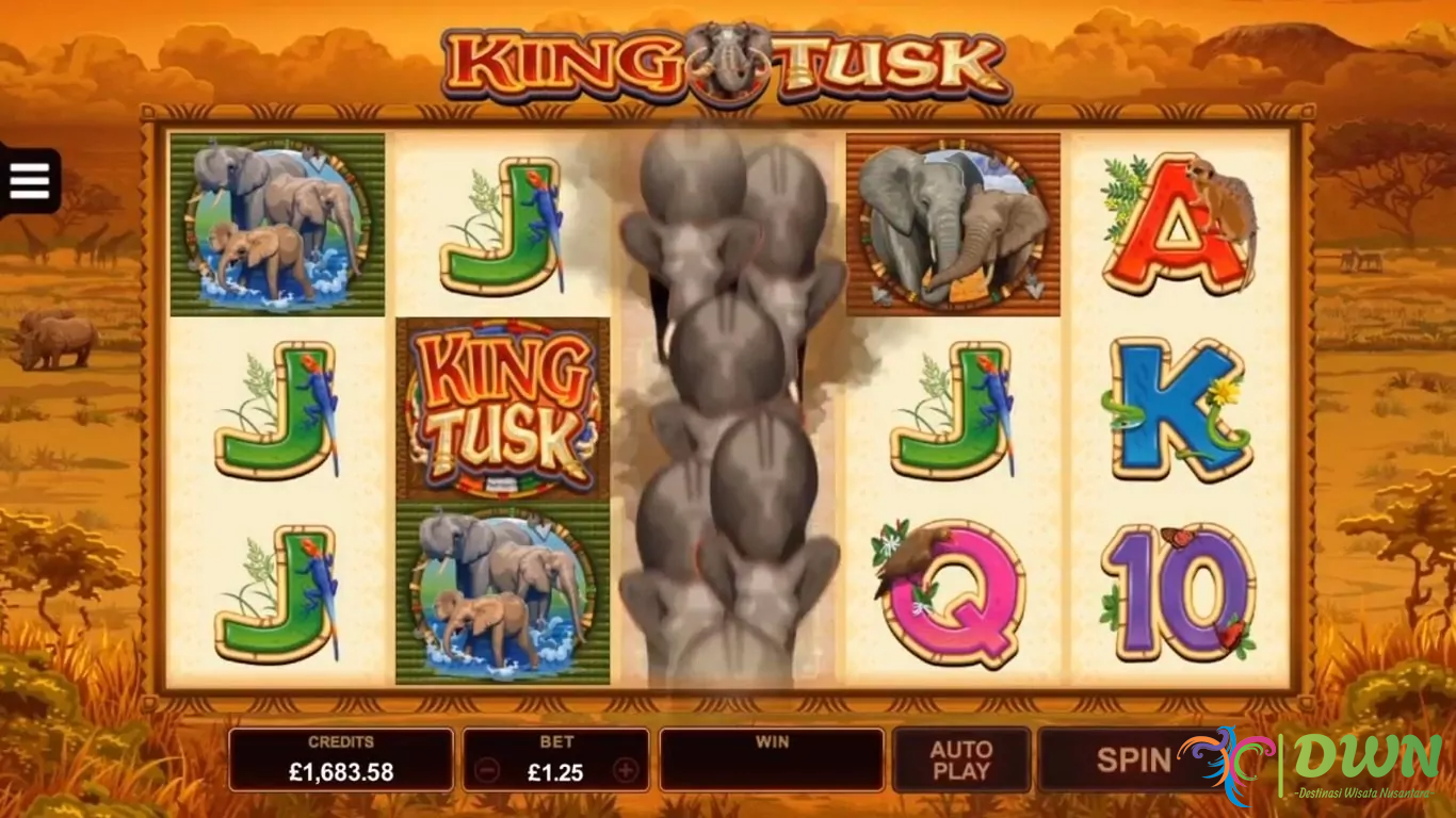 King Tusk Slot: Petualangan Seru dengan Tema Gajah Afrika dan Fitur Menarik di Microgaming